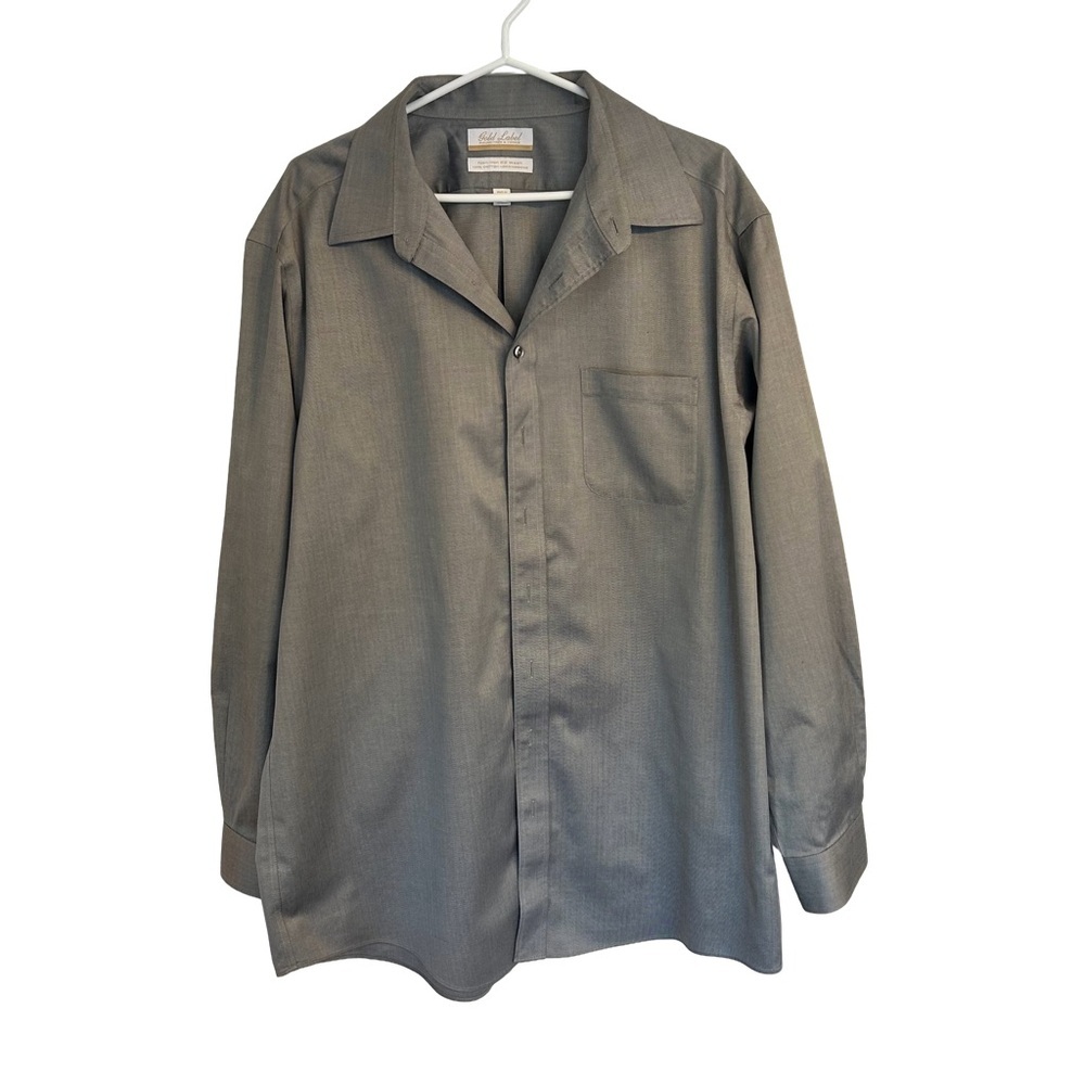 Roundtree & Yorke Men's Dark Gray Long Sleeve Shirt